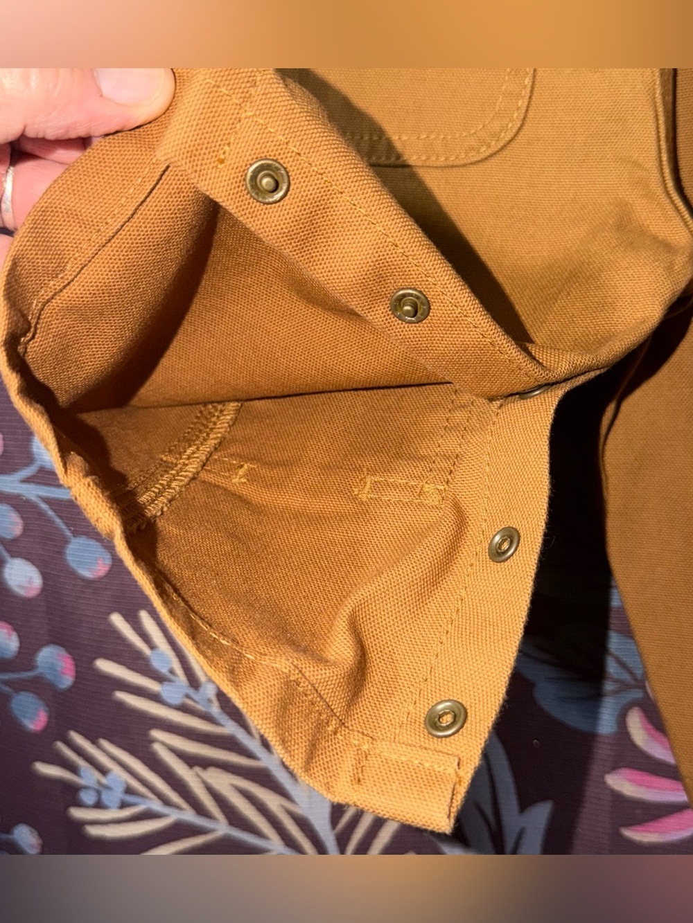 Carhartt Kids Tan/Brown Canvas Overalls with Utility Pockets - Picture 3 of 6